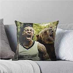 Ja Morant Basketball Throw Pillow