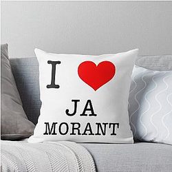 I Love Ja Morant Throw Pillow