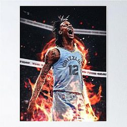 Ja Morant Fire Poster