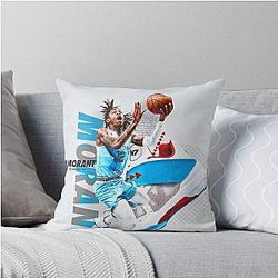 Ja Morant 12 GOAT Throw Pillow