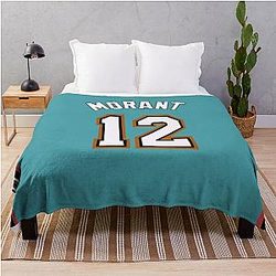Ja Morant Throwback Jersey Throw Blanket
