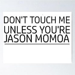 Don't touch me unless you are Jason Momoa Poster