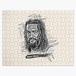 Jason Momoa Abstract Sketch Art, Jason Momoa Fan Art Jigsaw Puzzle