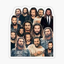Jason Momoa Willow Days Collage Sticker