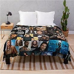 Jason Momoa Abstract Collage Throw Blanket