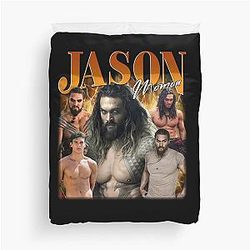 Jason Momoa Icon Strength and Charisma Duvet Cover