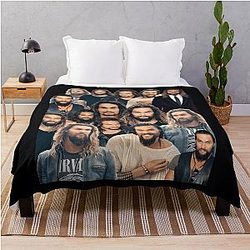 Jason Momoa Willow Days Collage Classic Throw Blanket