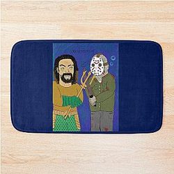 Jason Momoa vs Jason Voorhees Bath Mat