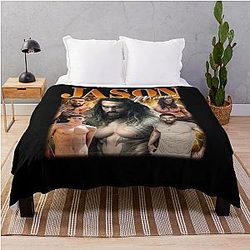 Jason Momoa Icon of Strength and Charisma Throw Blanket