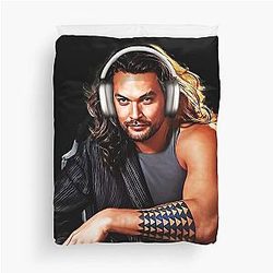 Jason Momoa Music Duvet Cover