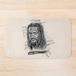 Jason Momoa Abstract Sketch Art Bath Mat