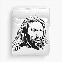 Jason Momoa Stencil Artwork Duvet Cover