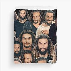 Jason Momoa Original Willow Days Jason Momoa Collage Duvet Cover