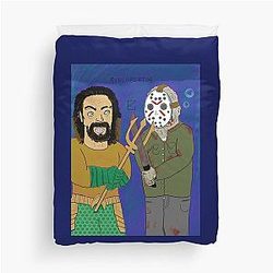 Jason Momoa VS Jason Voorhees Duvet Cover