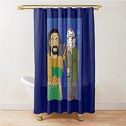 Jason Momoa vs Jason Voorhees Shower Curtain