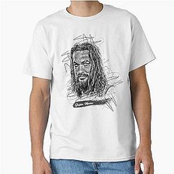 Jason Momoa Abstract Sketch Art Classic T-Shirt