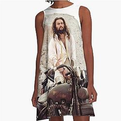 Jason Momoa Illustration A Line Dress