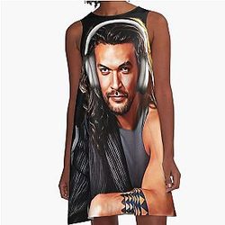 Jason Momoa Style Music A-Line Dress