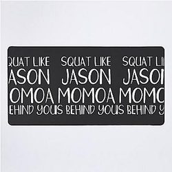 Squat Like Jason Momoa Massage Ball Desk Mat