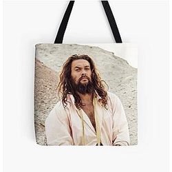 Jason Momoa Illustration All Over Print Tote Bag