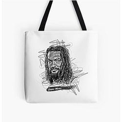 Jason Momoa Abstract Sketch Art, Jason Momoa Fan Art All Over Print Tote Bag