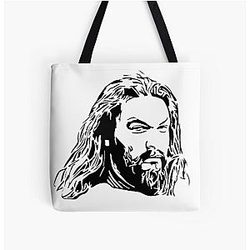 Jason Momoa Stencil Art Tote Bag