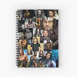 Jason Momoa Abstract Collage Spiral Notebook