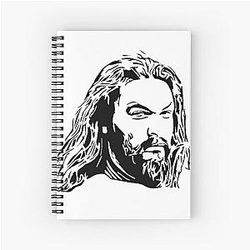 Jason Momoa Stencil Artwork Notebook