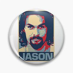 Jason Momoa Pop Art Portrait Pin