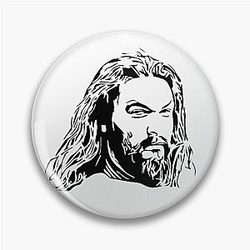 Jason Momoa Stencil Art Pin
