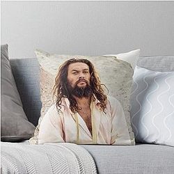 Jason Momoa Illustration Throw Pillow