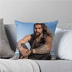 Jason Momoa Sleeveless Throw Pillow