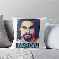 Jason Momoa Pop Art Portrait Throw Pillow