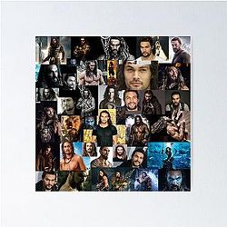 Jason Momoa Abstract Collage Poster