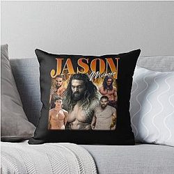 Jason Momoa Icon of Strength and Charisma Throw Pillow