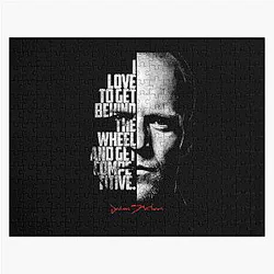 Jason Statham Black and White Quote Jigsaw Puzzle