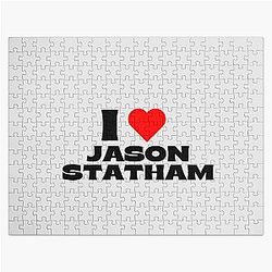 I Love Jason Statham Black Font Jigsaw Puzzle