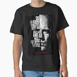 Black and White Jason Statham Classic T Shirt