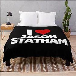 I Love Jason Statham Throw Blanket