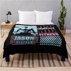 Funny Gifts for Jason Statham Calisthenics Iconic Fitness Throw Blanket for Fans