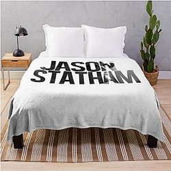 Vintage Jason Statham Men Throw Blanket