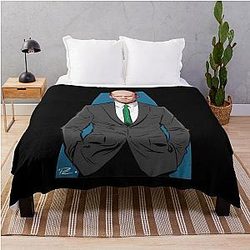Funny Gift For Jason Statham An Illustration By Paul Cemmick Throw Blanket for Fan