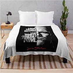 For Men's Black White Jason Statham Quote Awesome Movie Fans Throw Blanket