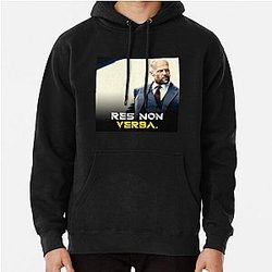 Retro Vintage Motivational Quote Non Verba Gift For Everyone Pullover Hoodie