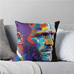 Jason Statham Pap Art (Original) Throw Pillow
