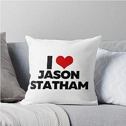 I Love Jason Statham Throw Pillow