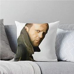 Jason Statham Digital Painting Throw Pillow