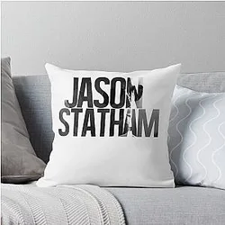 Vintage Jason Statham Men Throw Pillow