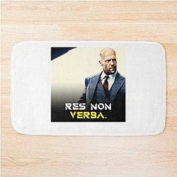 Jason Statham Motivational Quote Res Non Verba Cool Gift Bath Mat