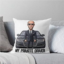 My Private Driver Jason Statham Transporter Throw Pillow